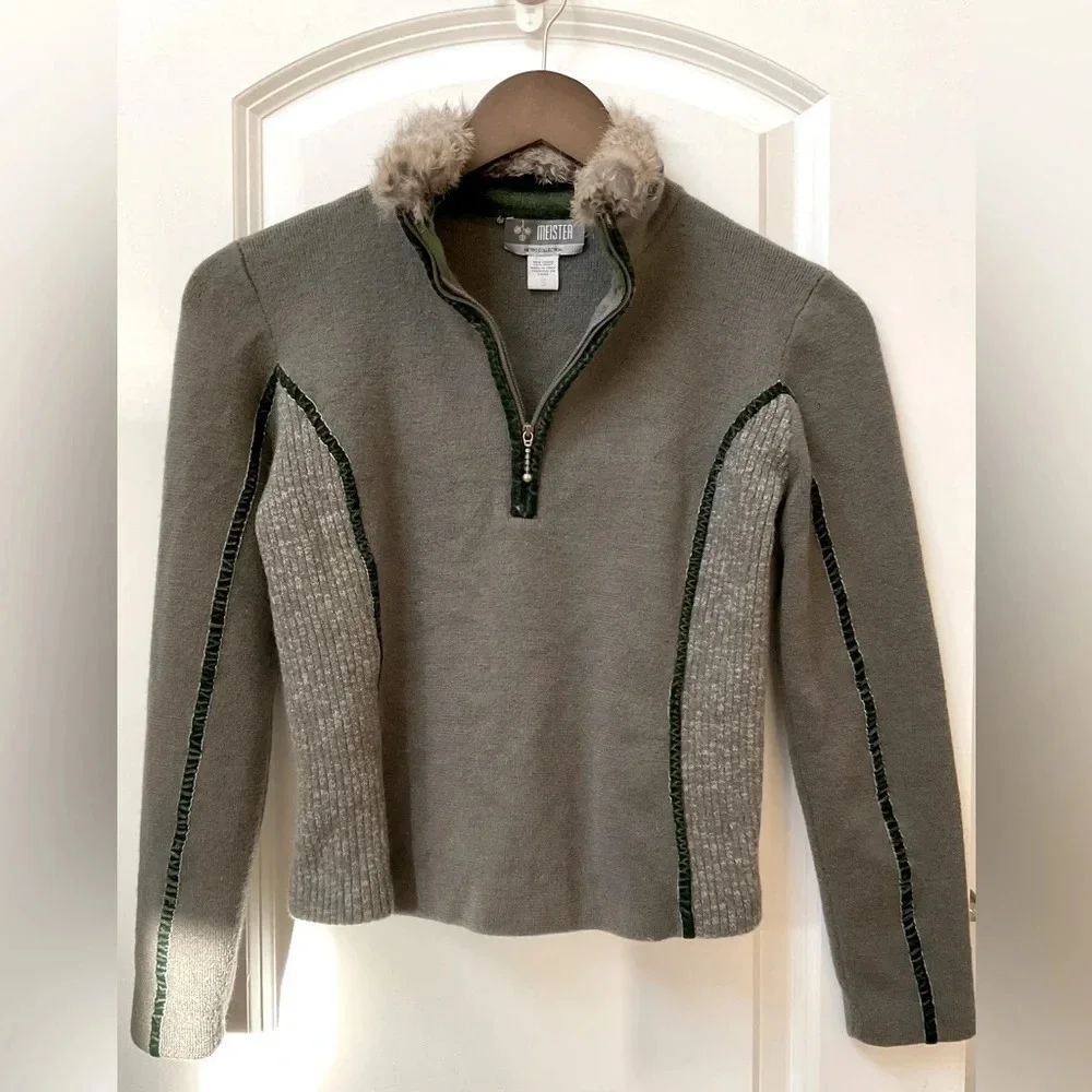 Meister Metro Collection Quarter Zip Sweater